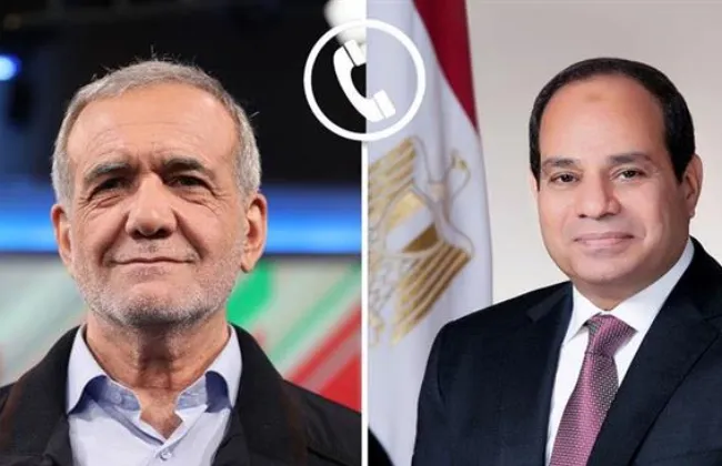 الرئيس السيسى ونظيره الإيرانى يبحثان هاتفيا تعزيز العلاقات الثنائية 