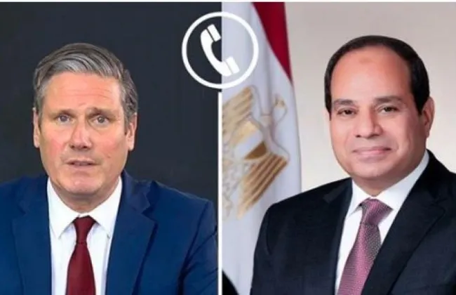 الرئيس السيسى ورئيس وزراء بريطانيا: اعتداء إسرائيل على قطر انتهاك للقانون الدولى 