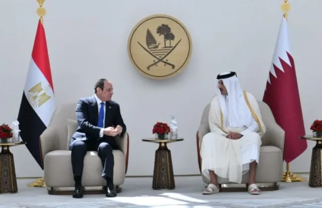 الرئيس السيسى وأمير قطر يؤكدان أهمية تشكيل جبهة موحدة لحماية الأمن القومى العربى 